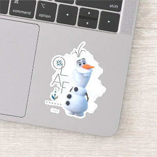 Sticker Congelé 2 : Olaf Avec Graphique De Nom Stylisé