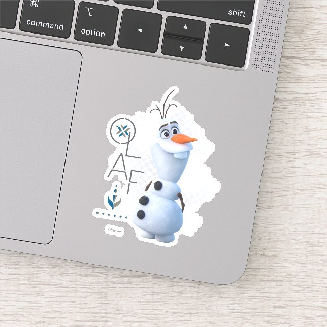 Sticker Congelé 2 : Olaf avec nom stylisé Graphique (Détail)