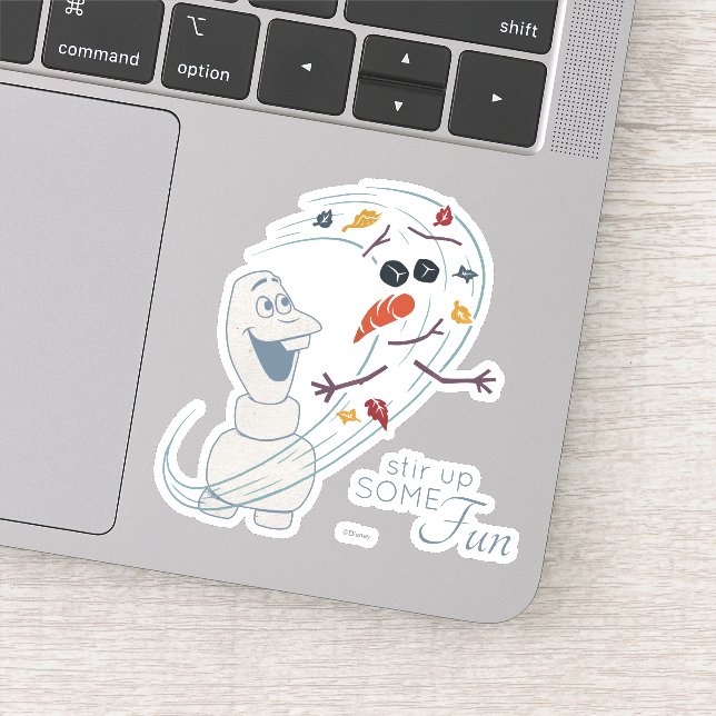Sticker Congelé 2 : Olaf Et Le Vent (Détail)
