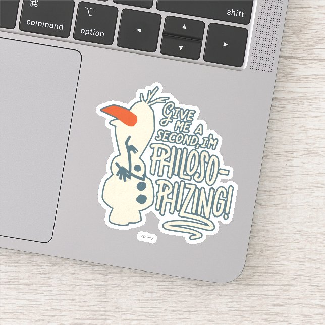 Sticker Congelé 2 : Olaf | Je suis Philosophistique ! (Détail)