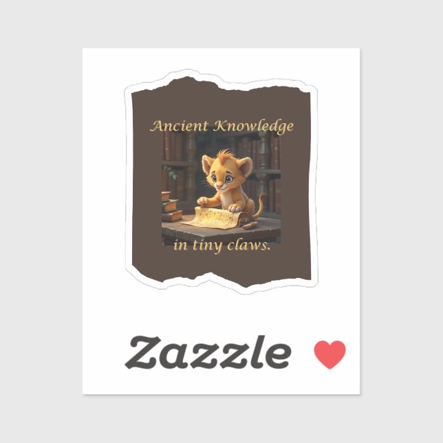Sticker Connaissances anciennes dans de minuscules clignot (Feuille)