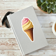 Conne de crème glacée à la vanille de fraise