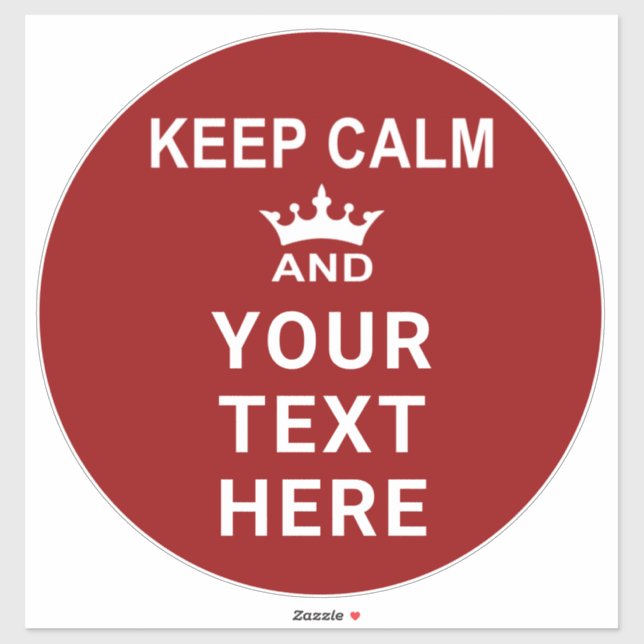 Sticker CONSERVEZ CALME et VOTRE TEXTE Signe et plancher (Feuille)