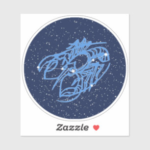 Sticker Constellation du cancer et signe zodiaque avec éto
