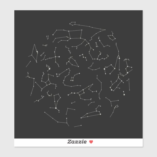 Sticker Constellations dans l'hémisphère nord (Feuille)