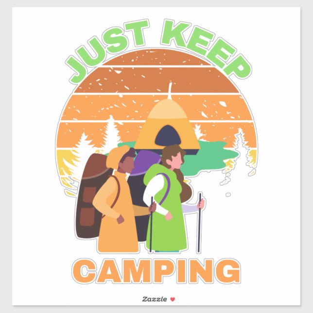 STICKER CONTINUER LE CAMPING (Feuille)
