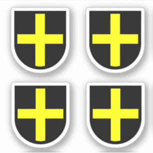 Sticker Contour 4-up du Bouclier de St. David