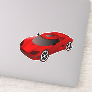Sticker Contour de voiture rouge course