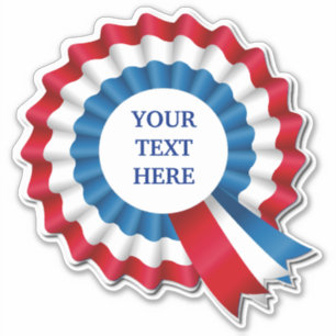 Sticker Contour rouge blanc et bleu Rosette