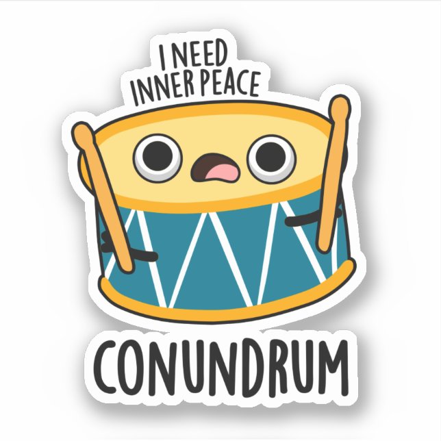 Sticker Conundrum Fundy Drummer Drum Pun (Devant)