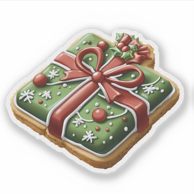 Sticker Cookie cadeau cadeau de Noël (Devant)
