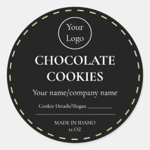 Sticker Cookie Chip simple Étiquette personnalisé