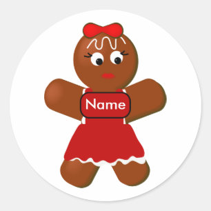 Sticker Cookie Girl en pain d'épice