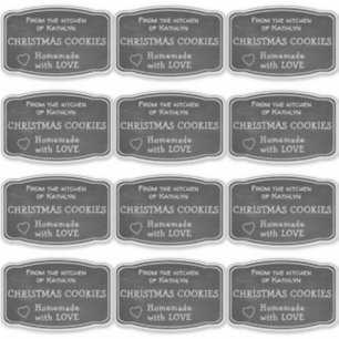 Sticker Cookies de Noël au tableau noir faits maison avec