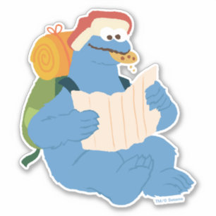 Sticker Cookies Monster Lire Une Carte
