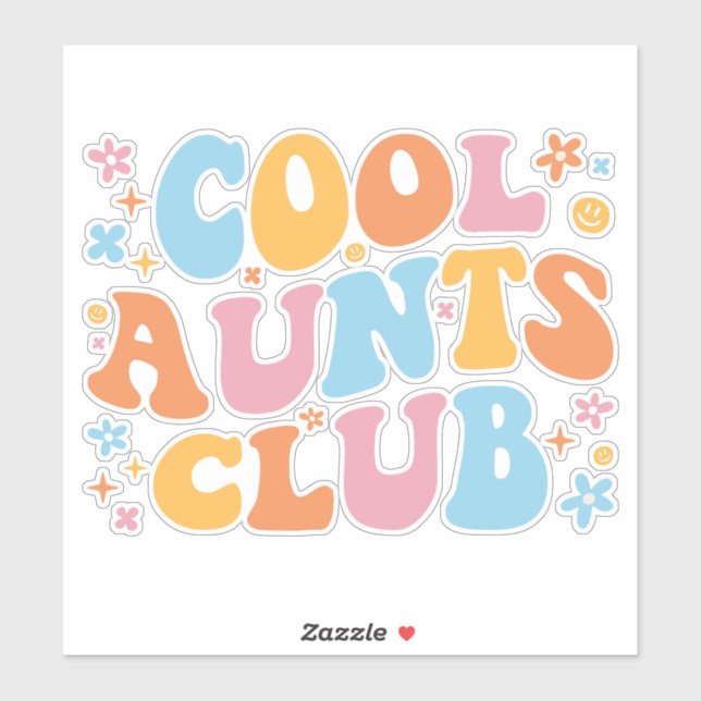 Sticker Cool Aunts Club III (Feuille)
