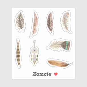 Sticker Cool Bird indian plumes d'eau scrapbook