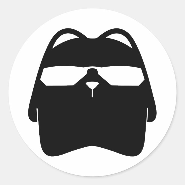 Sticker cool Cat, Chubbs agent secret, (Devant)