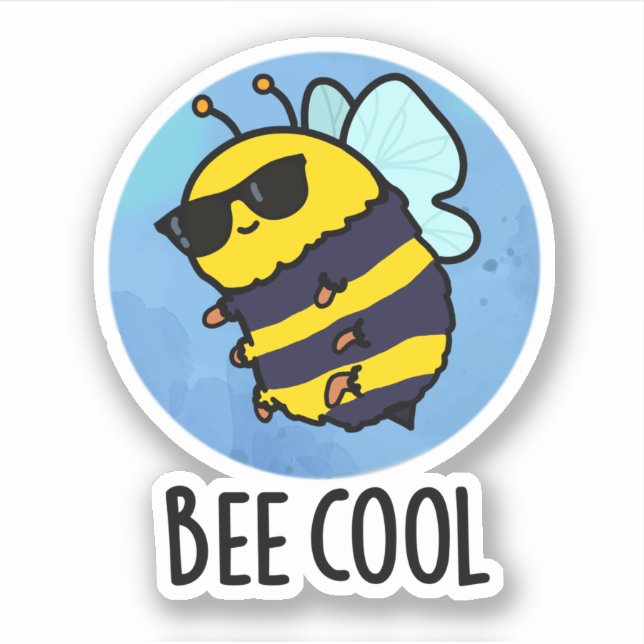 Sticker Cool d'abeilles drôle Insecte Bee Pun (Devant)