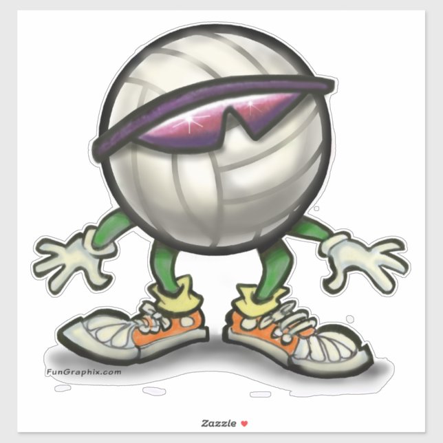 Sticker Cool de volley-ball (Feuille)