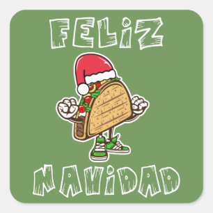 Sticker cool Feliz Navidad Père Noël Taco