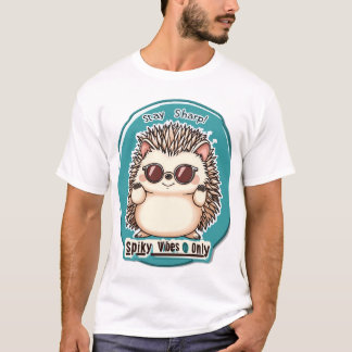 Sticker cool Hérisson T-shirt Design - "Restez Sha