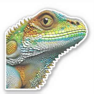 Sticker Cool look Lizard AI Art