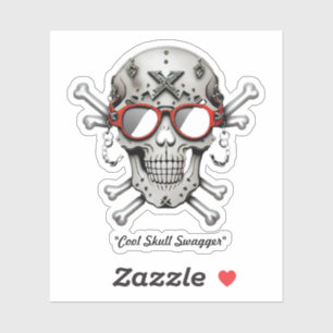 Sticker "Cool Swagger crâne"