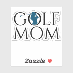Sticker Cool tendance "GOLF MOM" Bleu Custom Cut Vinyl