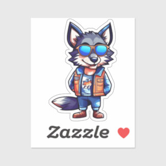 Sticker cool wolf