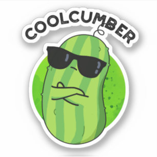 Sticker Coolcumber Fundy Veggie Cucumber Pun