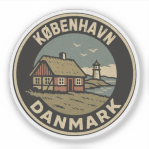 Sticker Copenhague, Danemark Danmark 