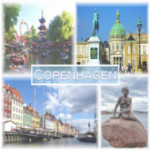 Sticker Copenhague - Jardin Tivoli - Comté d'Amalienborg