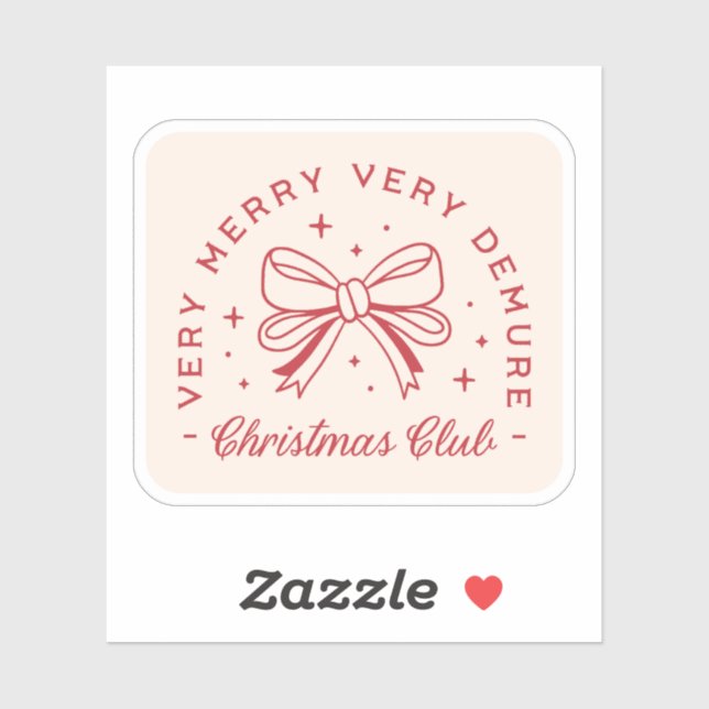 Sticker Coquette de Noël dépourvu esthétique (Feuille)