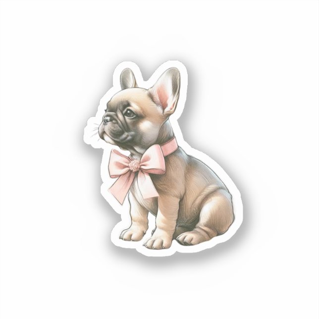 Sticker Coquette Frenchie (Recto)