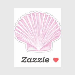 Sticker Coquille Saint-Jacques Rose Côtière