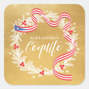Sticker Coquito Christmas Wreath