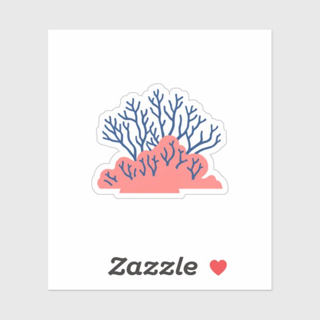 Sticker Corail (Feuille)