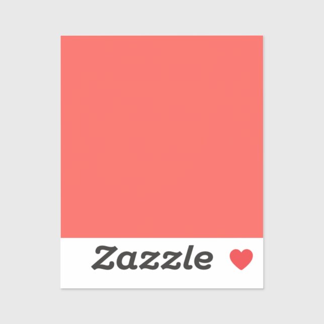 Sticker Corail vivant couleur solide (Feuille)