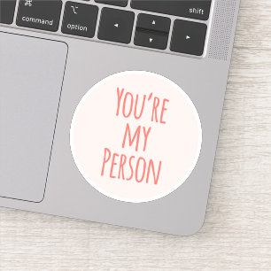 Sticker Coral Pink Tu es mon ami Citation Amour