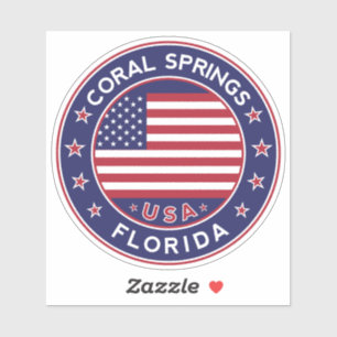 Sticker Coral Springs Floride, Coral Springs