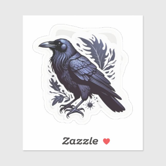 Sticker Corbeau (Feuille)