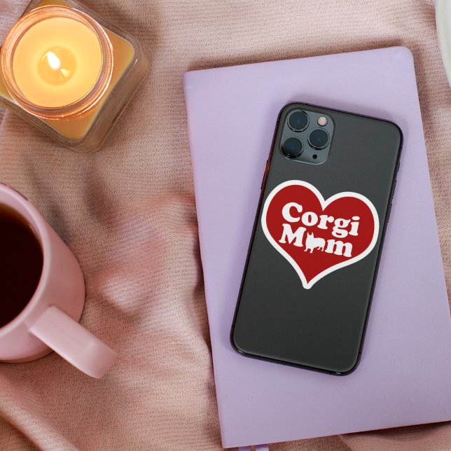Sticker Corgi Maman Coeur (Créateur téléchargé)