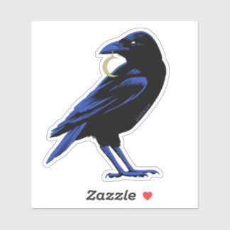Sticker Corneille de cuisine avec collier de lune