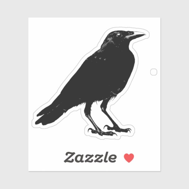 Sticker Corneille noire (Feuille)