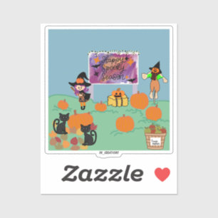 Sticker Correctif du Citrouille éffrayant Cute