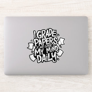 Sticker Correction de copies au quotidien, perte de raison