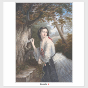 Sticker Correspondance secrète : Une fille écrit à l'amour