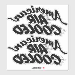 Sticker Corvair américain refroidi à l'air Lettering inver