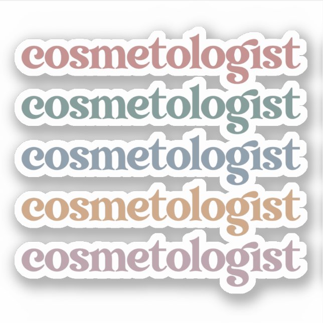 Sticker Cosmetologue Esthéticien Beautician Soins de la pe (Devant)